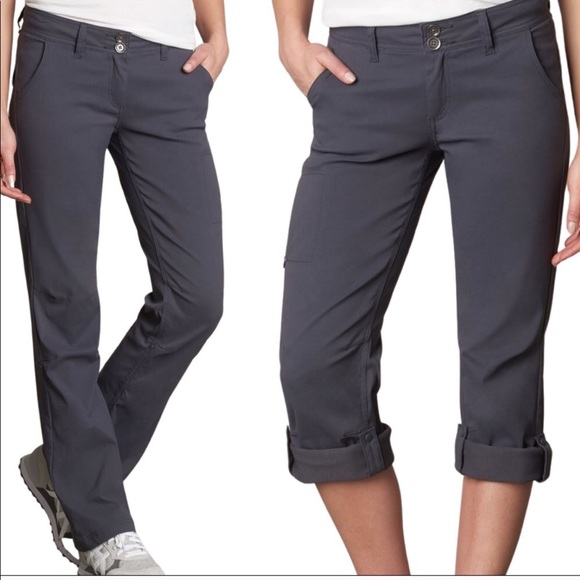 Prana Pants - PRANA Halle Gray Roll Tab Hiking Pants Sz 6